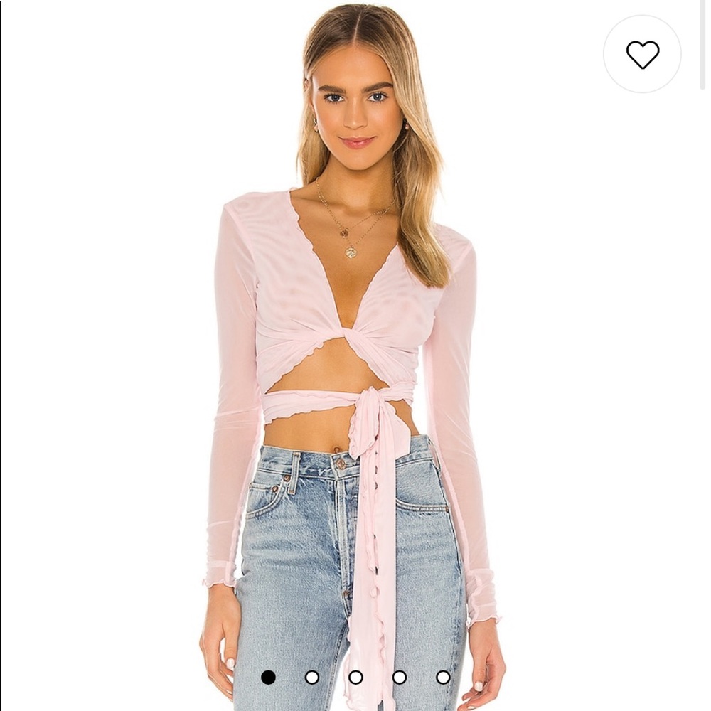 NWT Lovers & Friends Mesh Wrap Top